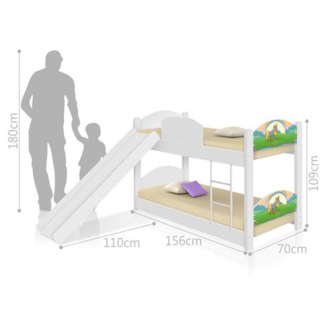 Beliche Infantil Unicórnio Feliz com Escorregador - Casah Menor preço em Beliche Infantil Unicórnio Feliz com Escorregador - Casah