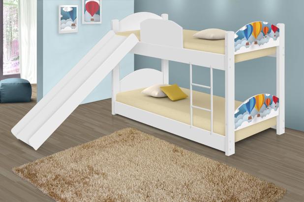 Beliche Mini Cama Balão com Escorregador - Casah Menor preço em Beliche Mini Cama Balão com Escorregador - Casah