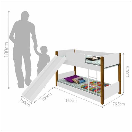 Beliche Mini Cama Branca e Mel com Escorregador e Colchões - Divaloto é boa?