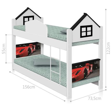 Beliche Mini Cama Casinha Carro Red - Divaloto Menor preço em Beliche Mini Cama Casinha Carro Red - Divaloto