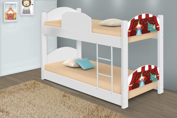 Beliche Mini Cama Circo com Escorregador - Casah Menor preço em Beliche Mini Cama Circo com Escorregador - Casah