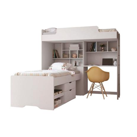Beliche Office New+Cama Santos Andirá Branco Menor preço em Beliche Office New+Cama Santos Andirá Branco