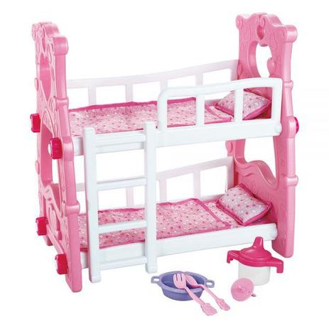 Beliche para Boneca de plástico com acessorios - Dm toys Menor preço em Beliche para Boneca de plástico com acessorios - Dm toys