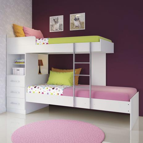 Beliche Quarto Solteiro Plus Com 03 Gavetas - Santos andira Menor preço em Beliche Quarto Solteiro Plus Com 03 Gavetas - Santos andira
