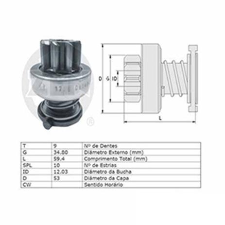 Bendix Motor de Partida VW - CAMINHÕES - 9 Dentes (ZEN1736) Menor preço em Bendix Motor de Partida VW - CAMINHÕES - 9 Dentes (ZEN1736)