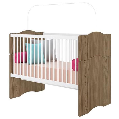 Berço Americano Alegria Branco Wengue - Canaã - Canaa baby Menor preço em Berço Americano Alegria Branco Wengue - Canaã - Canaa baby