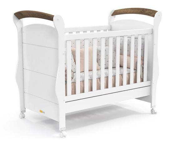 Berço Americano Fratelli Branco Soft com Teka - Matic Móveis Menor preço em Berço Americano Fratelli Branco Soft com Teka - Matic Móveis