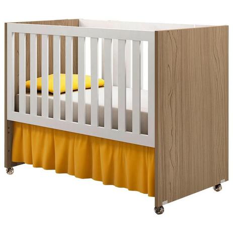 Berço Americano Mini Cama Esmeralda Branco Acetinado/Wengue Canaã - Canaa Baby Menor preço em Berço Americano Mini Cama Esmeralda Branco Acetinado/Wengue Canaã - Canaa Baby
