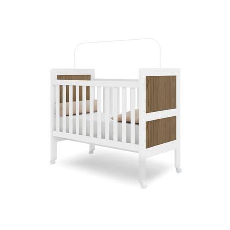Berço Americano que vira Mini Cama Doçura Branco Acetinado/Wengue - Canaã Menor preço em Berço Americano que vira Mini Cama Doçura Branco Acetinado/Wengue - Canaã