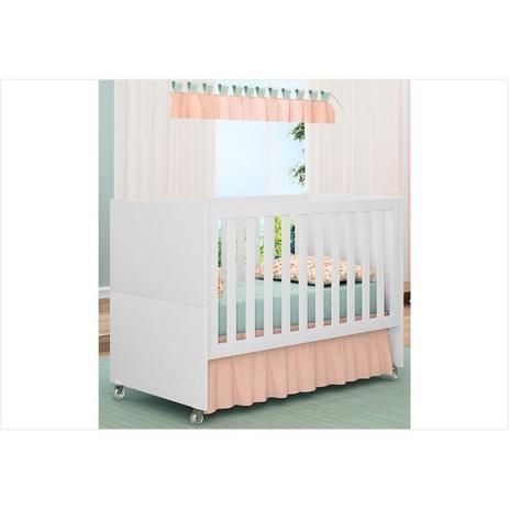 Berço Americano que vira Mini Cama Esmeralda Branco Acetinado - Canaã Menor preço em Berço Americano que vira Mini Cama Esmeralda Branco Acetinado - Canaã