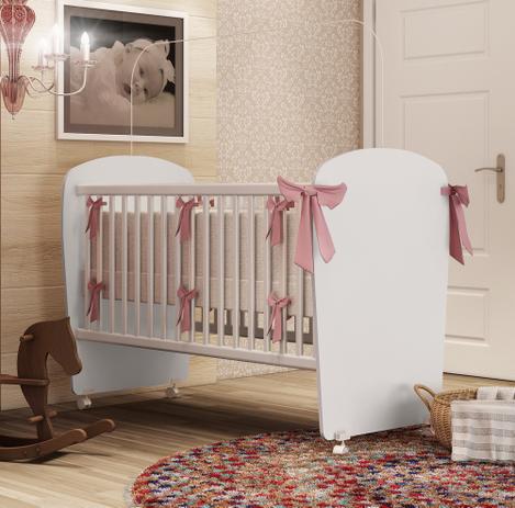Berço Cama Bebê Com Rodízio Suporte Mosquiteiro Branco - Percasa Menor preço em Berço Cama Bebê Com Rodízio Suporte Mosquiteiro Branco - Percasa
