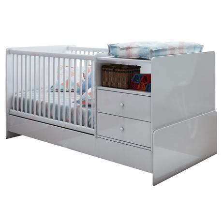Berço Cama com 2 criados BB 670 Branco Completa Móveis Menor preço em Berço Cama com 2 criados BB 670 Branco Completa Móveis