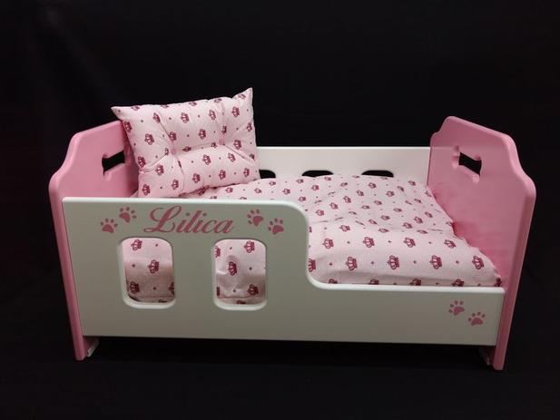 Berço Cama para Cães em Madeira - Tamanho M 68x45 - Cor Rosa - Artesanato jsl pet Menor preço em Berço Cama para Cães em Madeira - Tamanho M 68x45 - Cor Rosa - Artesanato jsl pet