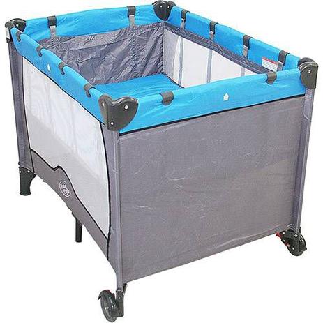 Berço Cercado Compacto Baby Style - Azul Menor preço em Berço Cercado Compacto Baby Style - Azul