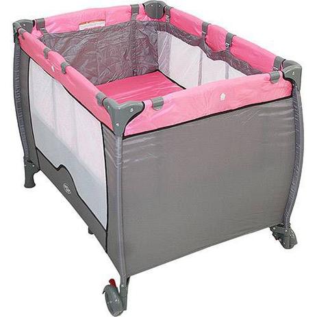 Berço Cercado Compacto Baby Style - Rosa Menor preço em Berço Cercado Compacto Baby Style - Rosa
