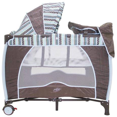 Berço Cercado Zooper Baby Style - Listras Menor preço em Berço Cercado Zooper Baby Style - Listras