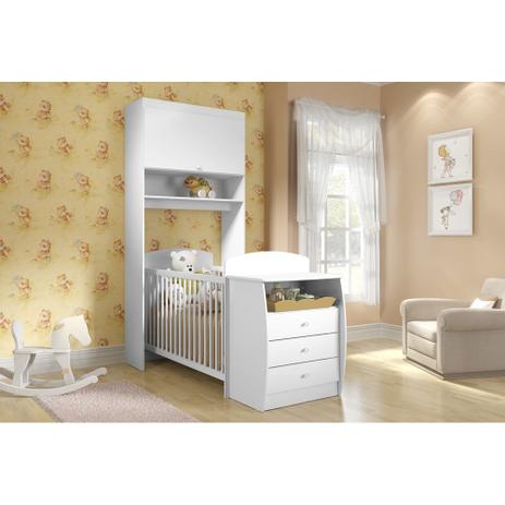 Berço Cômoda para Colchão 1,3x0,6x0,12 Branco Brilho - Multimóveis Menor preço em Berço Cômoda para Colchão 1,3x0,6x0,12 Branco Brilho - Multimóveis