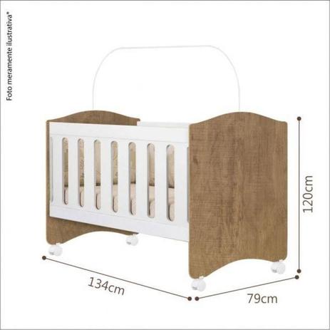 Menor preço em Berço Dominó New Amêndoa e Branco - Planet baby