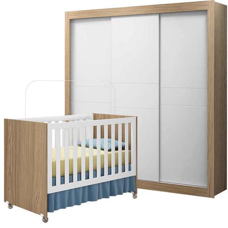 Berço e Guarda Roupa Esmeralda Wengue - Canaa - Moveis canaa Menor preço em Berço e Guarda Roupa Esmeralda Wengue - Canaa - Moveis canaa