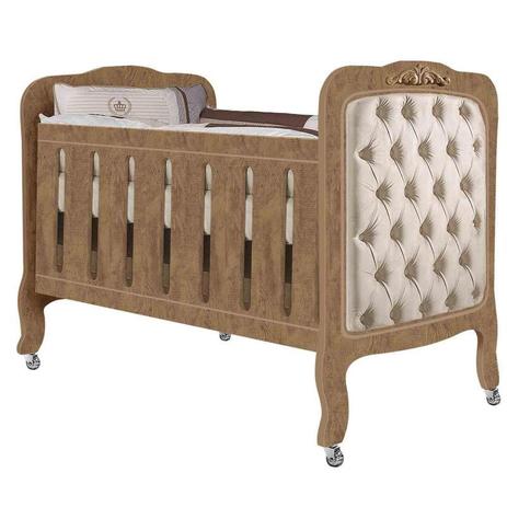 Berço Imperial Mini Cama Padrão Americano 2 x 1 com Captonê Amêndoa - Planet Baby Menor preço em Berço Imperial Mini Cama Padrão Americano 2 x 1 com Captonê Amêndoa - Planet Baby