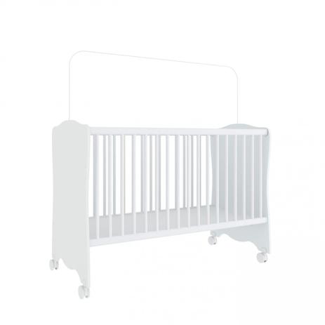 Menor preço em Berço Infantil Regulável com Suporte Mosquiteiro BR-514 Baby Estrela Hecol Móveis Branco