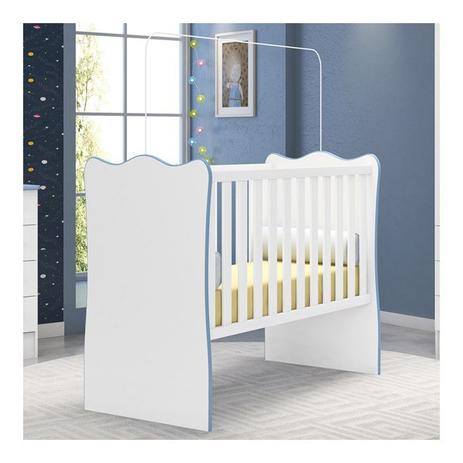Berço Infantil Simples 111 Branco Azul Qmovi é ruim? Berço Infantil Simples 111 Branco Azul Qmovi é boa?