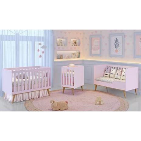 Berço Mini Berço e Mini Cama Evolutivo Ludmila Carolina Baby Rosa/Bétula CestaPlus Menor preço em Berço Mini Berço e Mini Cama Evolutivo Ludmila Carolina Baby Rosa/Bétula CestaPlus