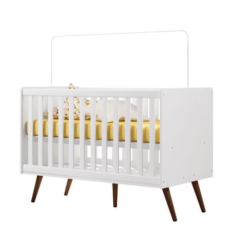 Berço Mini Cama Com Suporte Para Mosquiteiro Retrô Branco 2857 - Qmovi Menor preço em Berço Mini Cama Com Suporte Para Mosquiteiro Retrô Branco 2857 - Qmovi