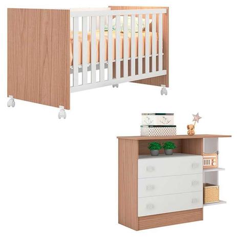 Berço Mini Cama e Cômoda Doce Sonho com Nicho Carvalho - Qmovi é boa?