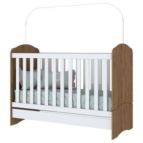 Berço Mini-cama Henn Bala De Menta - Rústico/branco Menor preço em Berço Mini-cama Henn Bala De Menta - Rústico/branco