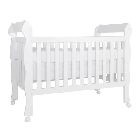Berço Mini Cama Lila - Branco Brilho - Carolina Móveis Menor preço em Berço Mini Cama Lila - Branco Brilho - Carolina Móveis
