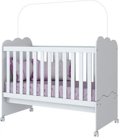 Berço Mini Cama Nuvem de Algodão - Branco - Henn Móveis Menor preço em Berço Mini Cama Nuvem de Algodão - Branco - Henn Móveis