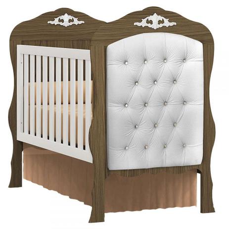 Berço Mini Cama Realeza Grade Fixa com 2 Captonês Wengue - Moveis Canaã Menor preço em Berço Mini Cama Realeza Grade Fixa com 2 Captonês Wengue - Moveis Canaã