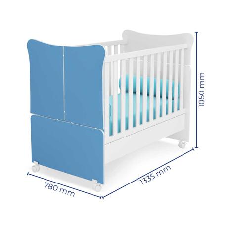 Berço mini cama super infantil qmóveis doce magia na cor branca Menor preço em Berço mini cama super infantil qmóveis doce magia na cor branca