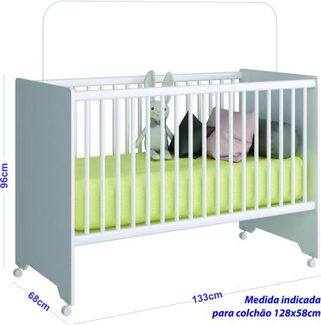 Berço Multifuncional 3 em 1 com Rodizios By 201 Branco Completa Móveis - Completa moveis Menor preço em Berço Multifuncional 3 em 1 com Rodizios By 201 Branco Completa Móveis - Completa moveis