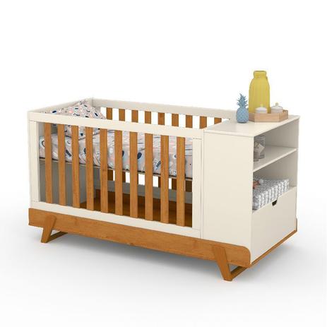 Berço Multifuncional Bkids Matic Off White Freijó/Eco Wood - Matic Móveis Menor preço em Berço Multifuncional Bkids Matic Off White Freijó/Eco Wood - Matic Móveis