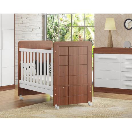 Berço Multifuncional Padrão Americano 3 em 1 que vira Mini Cama c/ Rodízio e Antirrefluxo Carvalho e Branco - Multimóveis Menor preço em Berço Multifuncional Padrão Americano 3 em 1 que vira Mini Cama c/ Rodízio e Antirrefluxo Carvalho e Branco - Multimóveis