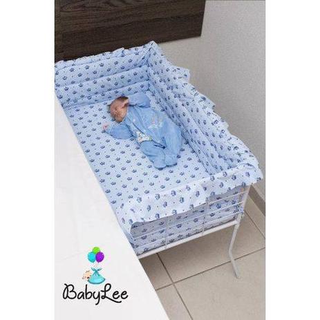 Berço Para Lateral De Cama Acoplado Enxoval Bercinho Azul - Baby lee Menor preço em Berço Para Lateral De Cama Acoplado Enxoval Bercinho Azul - Baby lee