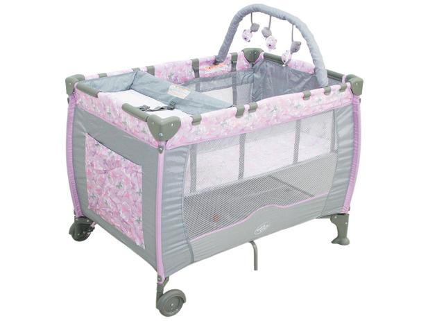 Berço Portátil Baby Style Plus Borboletas - Desmontável 2 Níveis de Altura Menor preço em Berço Portátil Baby Style Plus Borboletas - Desmontável 2 Níveis de Altura