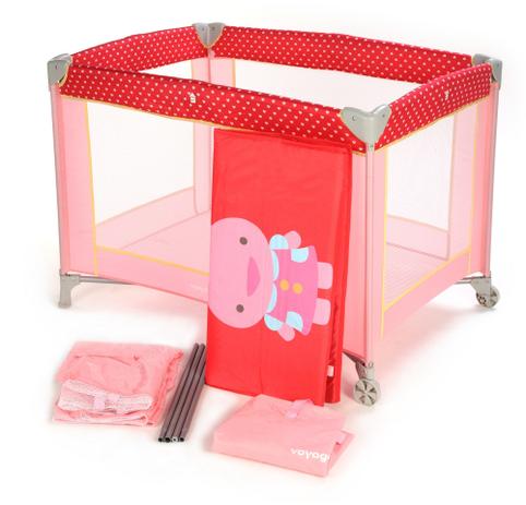 Berço Portatil Fit - Rosa Puppy - Voyage - Geral Menor preço em Berço Portatil Fit - Rosa Puppy - Voyage - Geral
