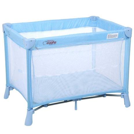 Menor preço em Berço portátil para bebê Burigotto New Cuore azul base acolchoada