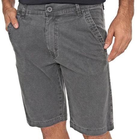 Bermuda Cargo Masculino Shorts Sarja Elastano Cinza - Macaw Menor preço em Bermuda Cargo Masculino Shorts Sarja Elastano Cinza - Macaw