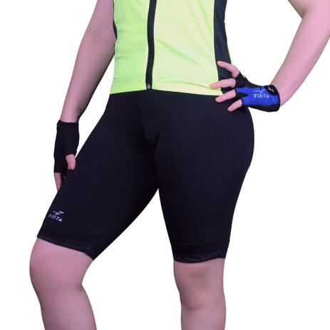 short ciclismo acolchoado feminino