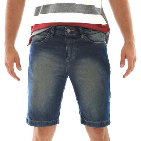 bermuda jeans masculina escura