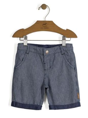 Bermuda Jeans Listrada Up Baby Menor preço em Bermuda Jeans Listrada Up Baby