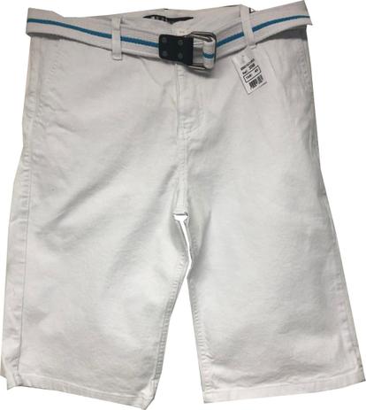 short jeans branco masculino