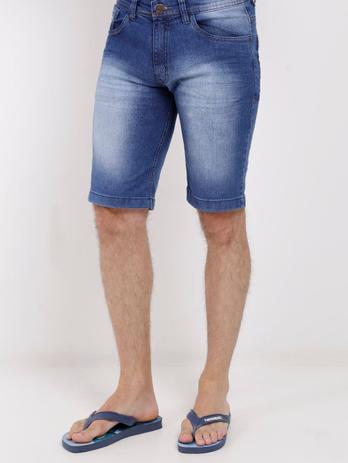 bermuda jeans masculina azul
