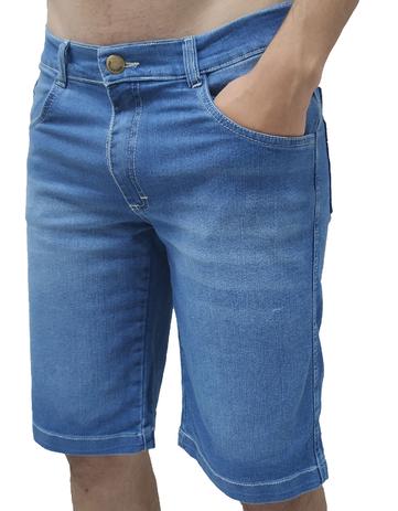 bermuda jeans masculina com elastano