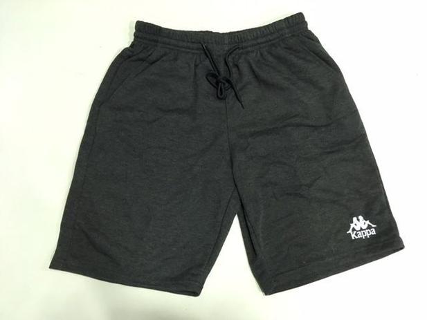 Bermuda Kappa Moletom Preto Mescla Menor preço em Bermuda Kappa Moletom Preto Mescla