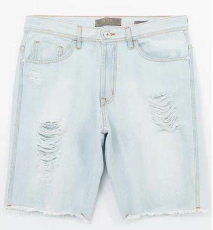 short jeans branco masculino